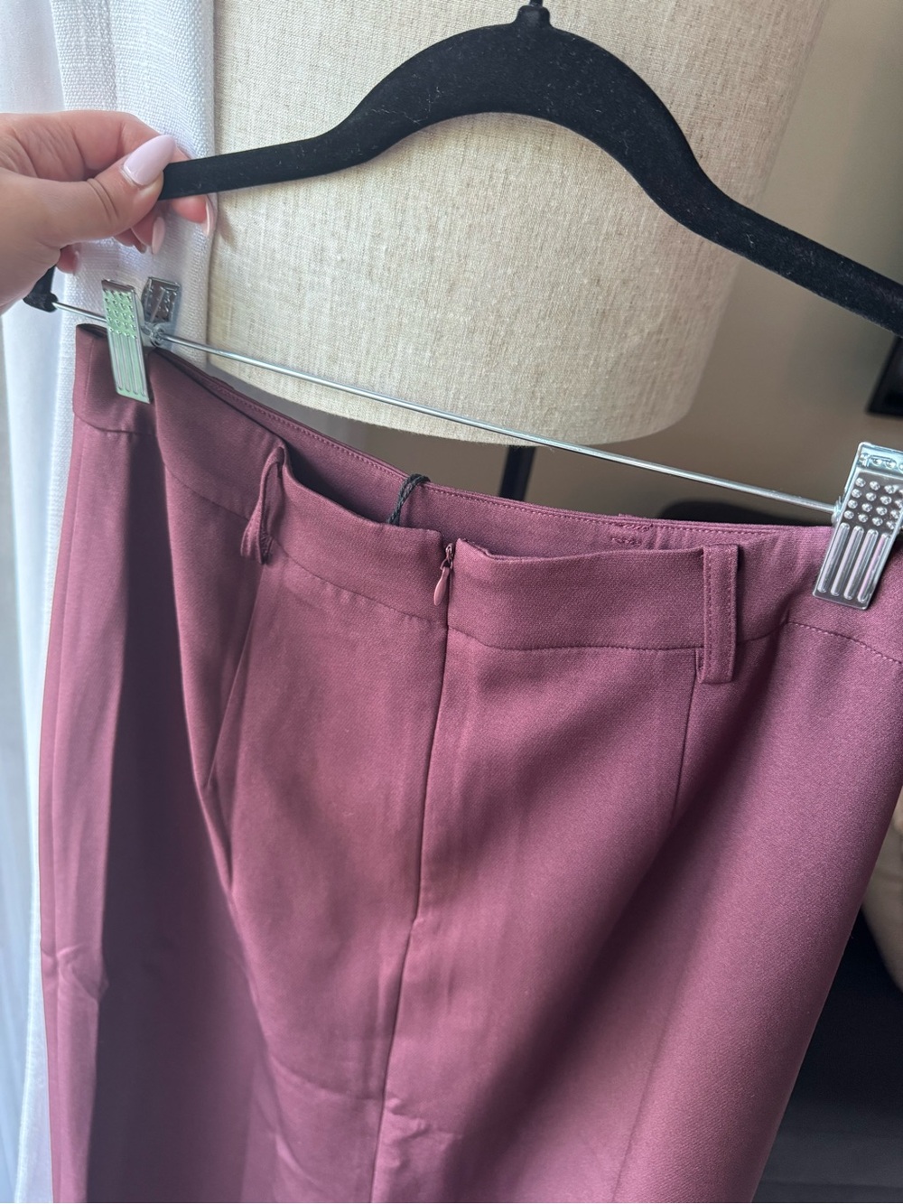 Commense Slim Straight Maxi Skirt in Deep Plum - Picture 5 of 5